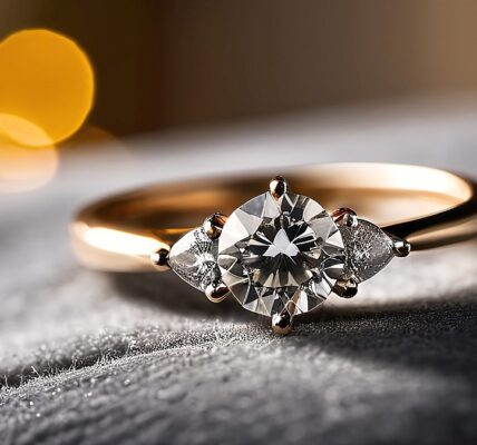 The Lab-Grown Diamond Debate, Illustrated With A Diamond Engagement Ring Featuring A Large Lab Diamond.