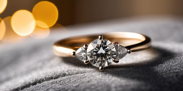 The Lab-Grown Diamond Debate, Illustrated With A Diamond Engagement Ring Featuring A Large Lab Diamond.