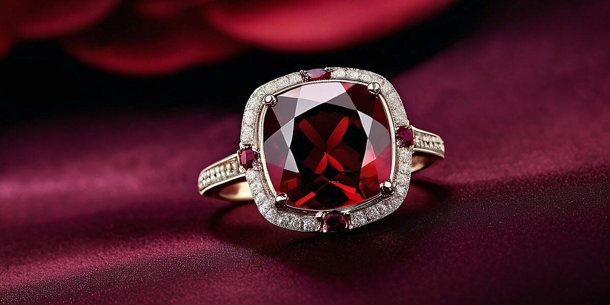 A Stunning Photograph Captures A Radiant Garnet Gemstone, Bathed In Soft, Natural Light. Its Deep Crimson Hues Shimmer With An Almost Otherworldly Glow, Reminiscent Of Renaissance Art. Intricate Facets Reflect A Spectrum Of Colors, From Fiery Reds To Subtle Purples. The Garnet Rests On A Backdrop Of Velvet, Enhancing Its Rich Tones And Regal Allure. The Image Exudes A Sense Of Timeless Elegance And Vivid Color, Inviting Viewers To Marvel At Its Beauty.